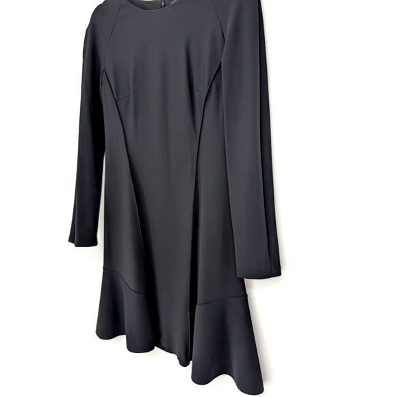Theory‎ Womens Black Seam Sculpted Ponte Scuba Knit Classic Capsule Skater Dress - Picture 5 of 13